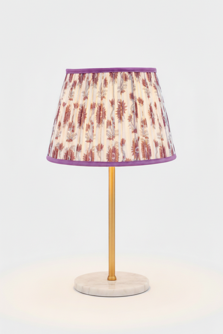14” Pleated Empire Lampshade — Blockprint