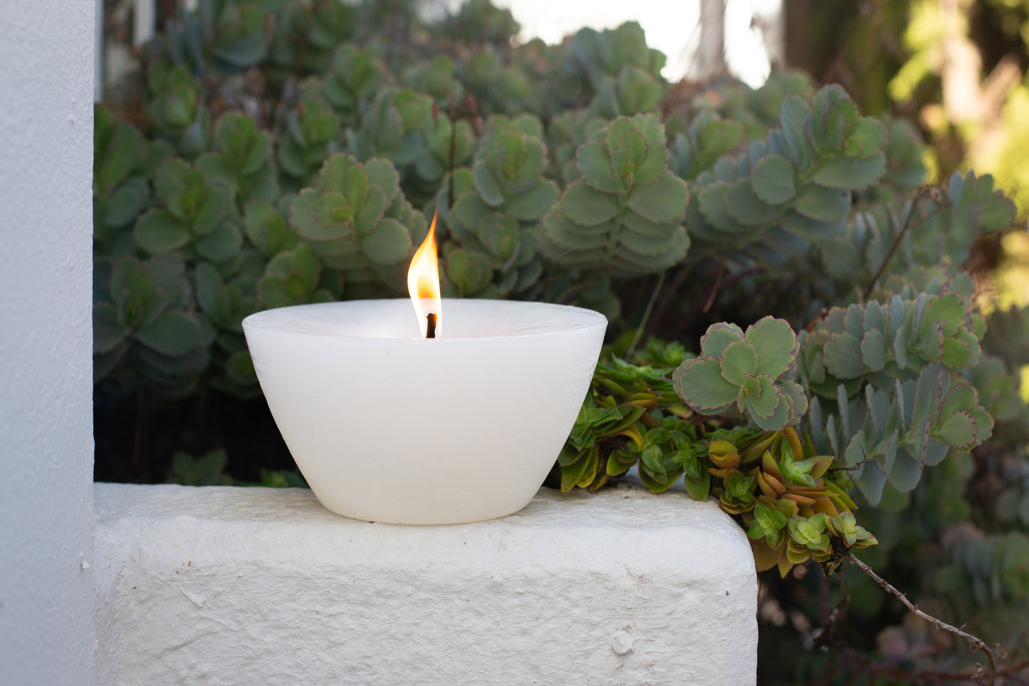 Luma Afrika Outdoor Candle Bowl & Insect Repelliant - White / Small