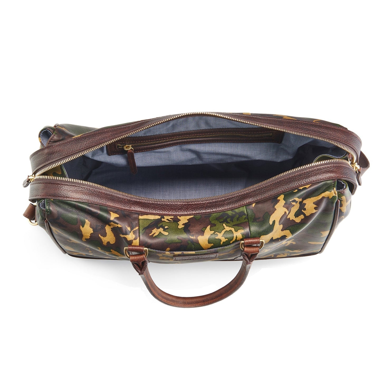 WANDERLUST Leather Weekender ~ Tan Camo