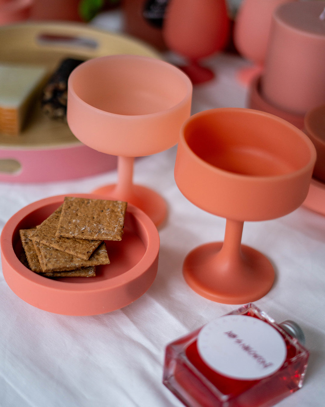 Terra + Peach | Mecc | Silicone Unbreakable Cocktail Glasses