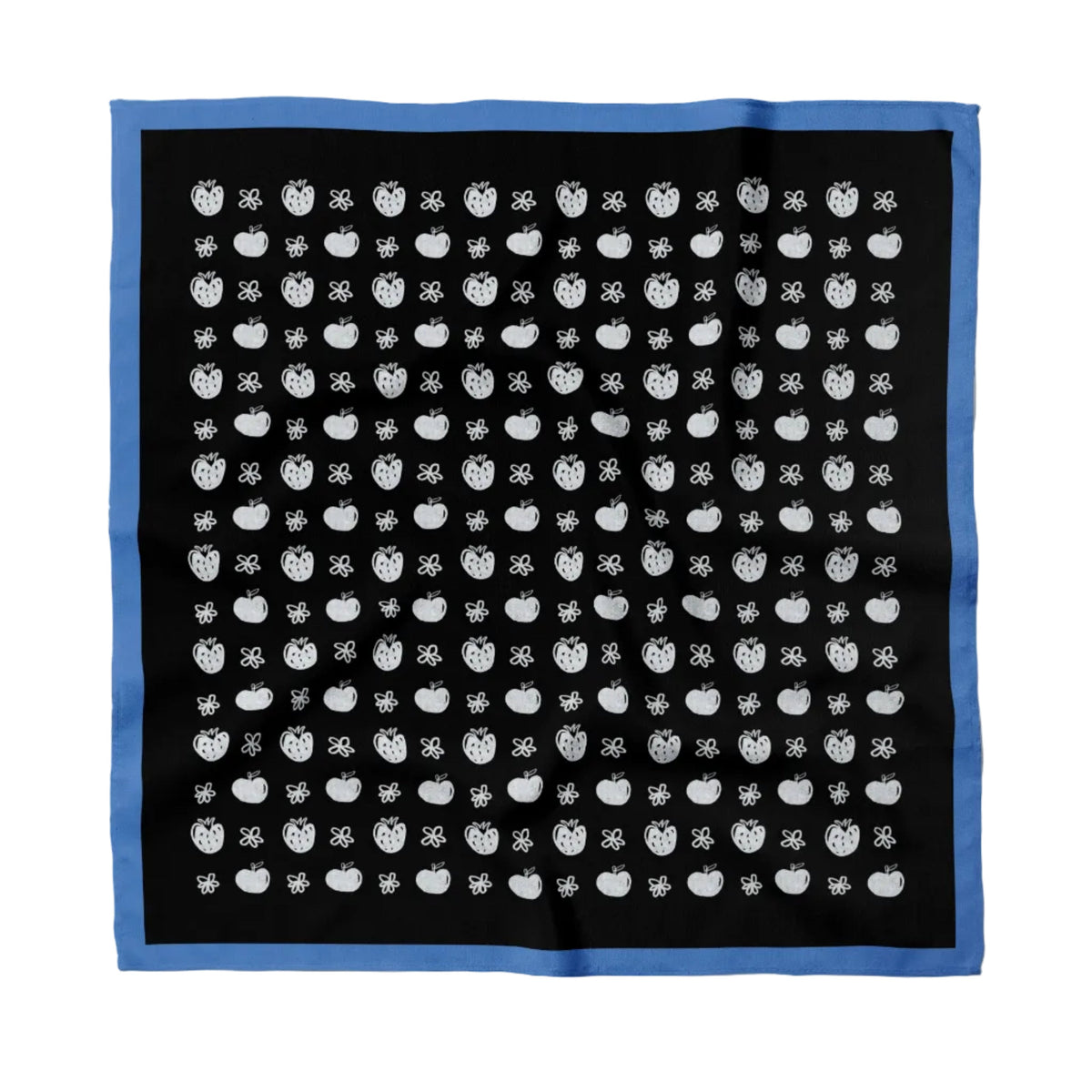 Tiny Fruits Black Cotton Bandana