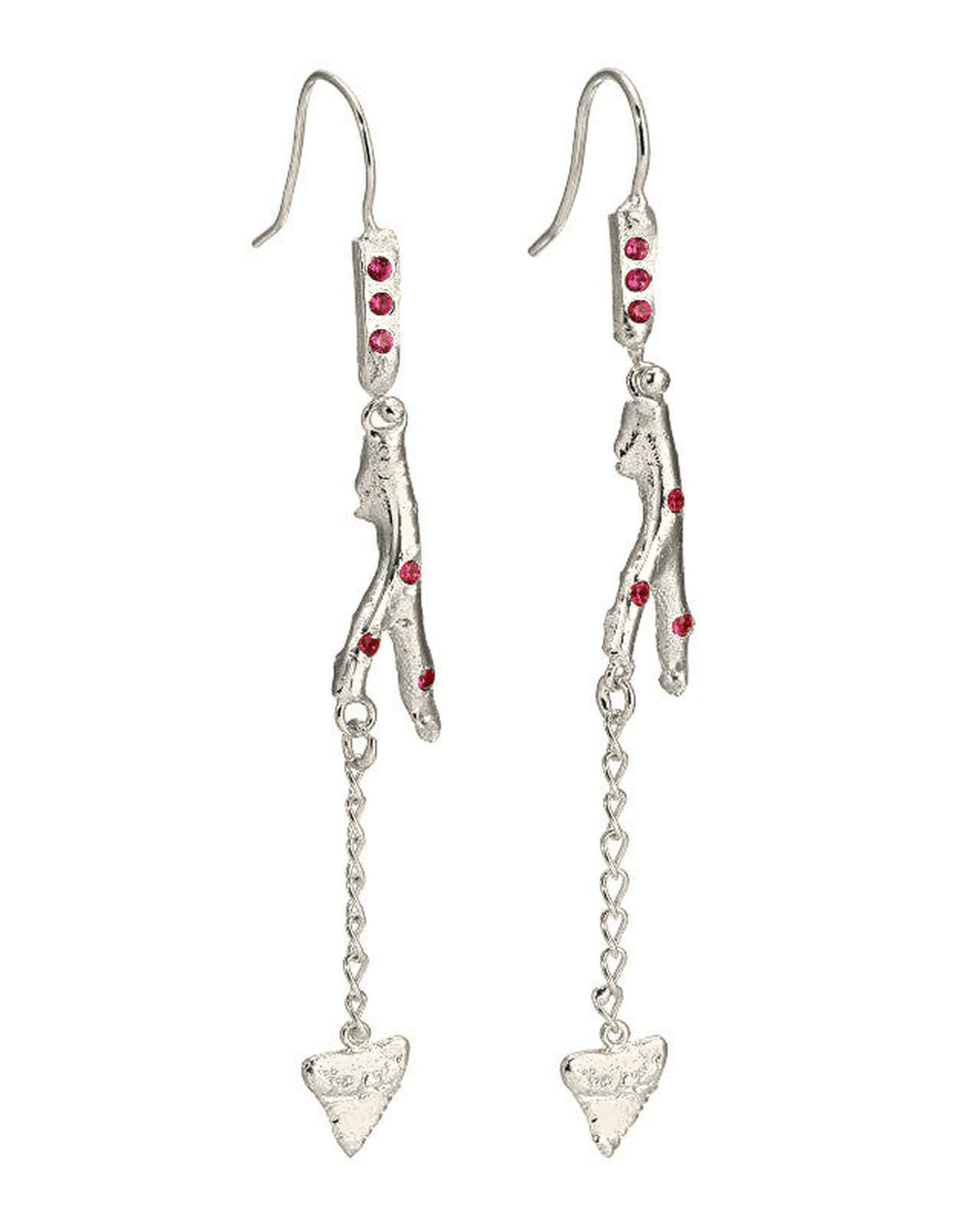 Le Chakra du Cœur Ruby Earrings Set