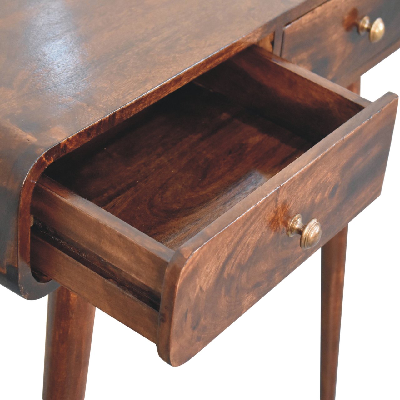 Solid Wood California Walnut Curved Hallway Table
