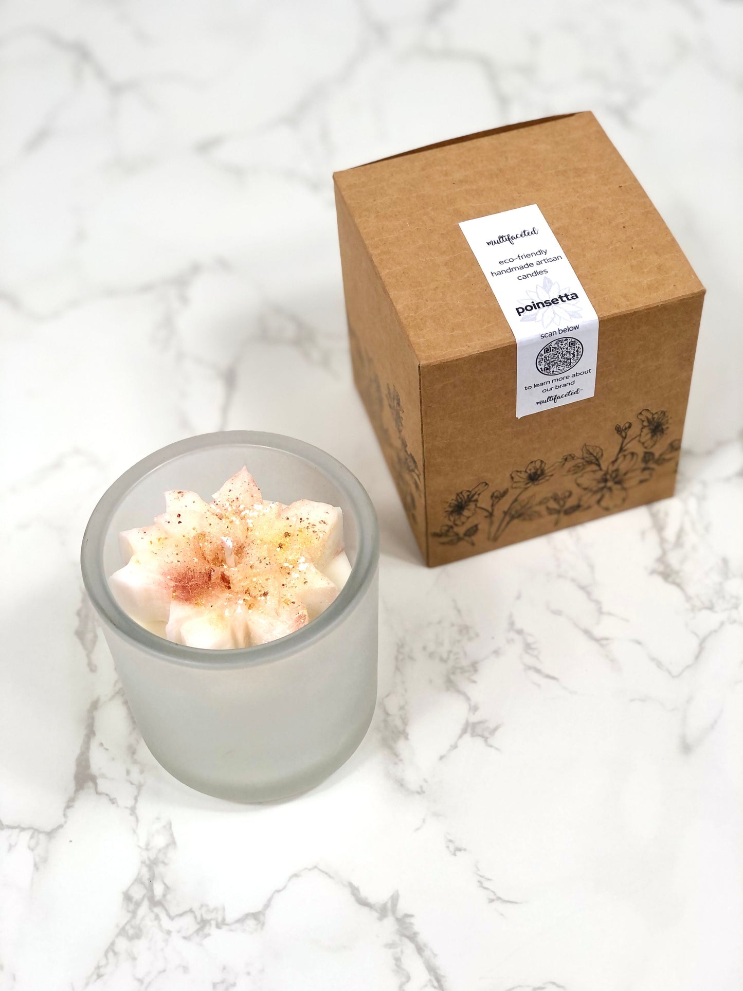 Poinsettia - Christmas Scent Candle - Eco-Friendly