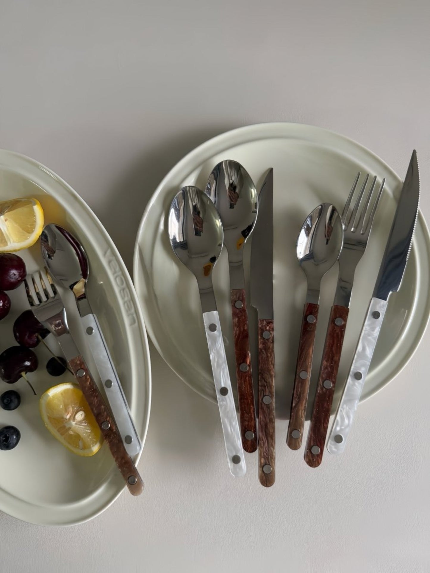 S/10 Modern Nebula Cutlery, Bistrot Style Rivet Flatware Set