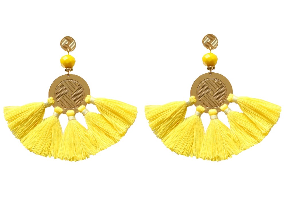 Sol Tassel Earring - Yellow