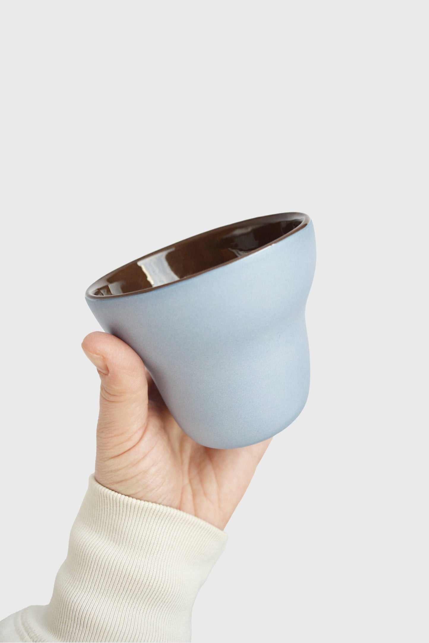 Handmade Porcelain Coffee Cup - Forget-me-Not small