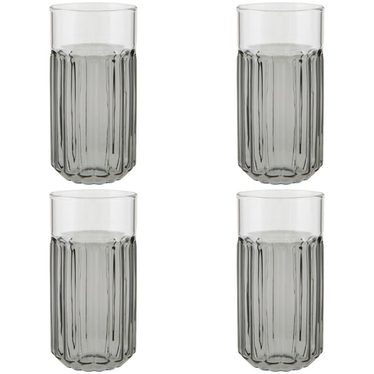 Set of 4 Tumbler 14oz Channel Smoke