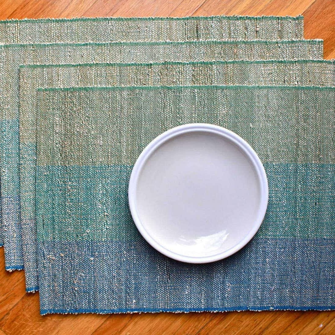 BISCOTTI Placemats. Set of 4. Banana Stem Fiber – Handwoven – Fair Trade – Artisan Made