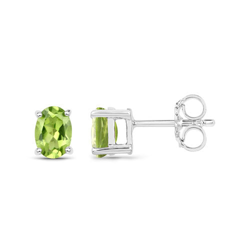 1.66 Carat Genuine Peridot .925 Sterling Silver Earrings