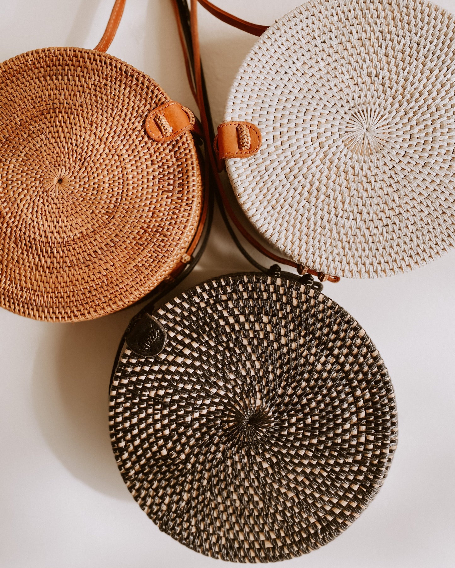 Round Rattan Purse