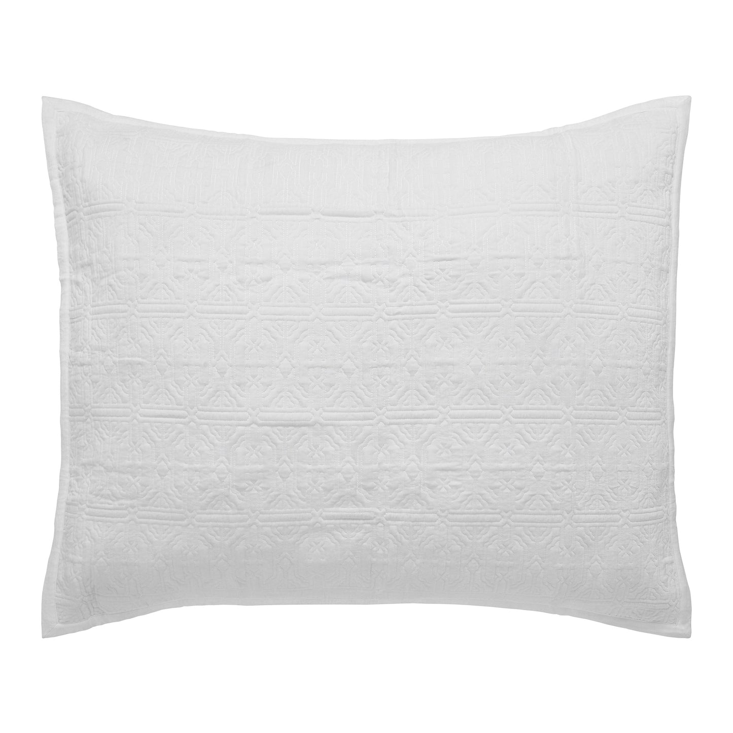 Duke Geometric Cotton Velvet Quilt Sham