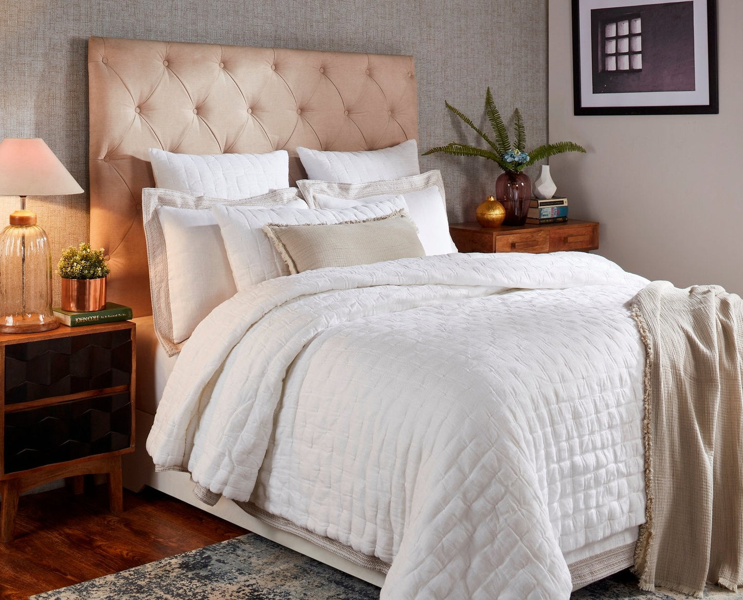 Sophie Hand Pinched Linen Quilt