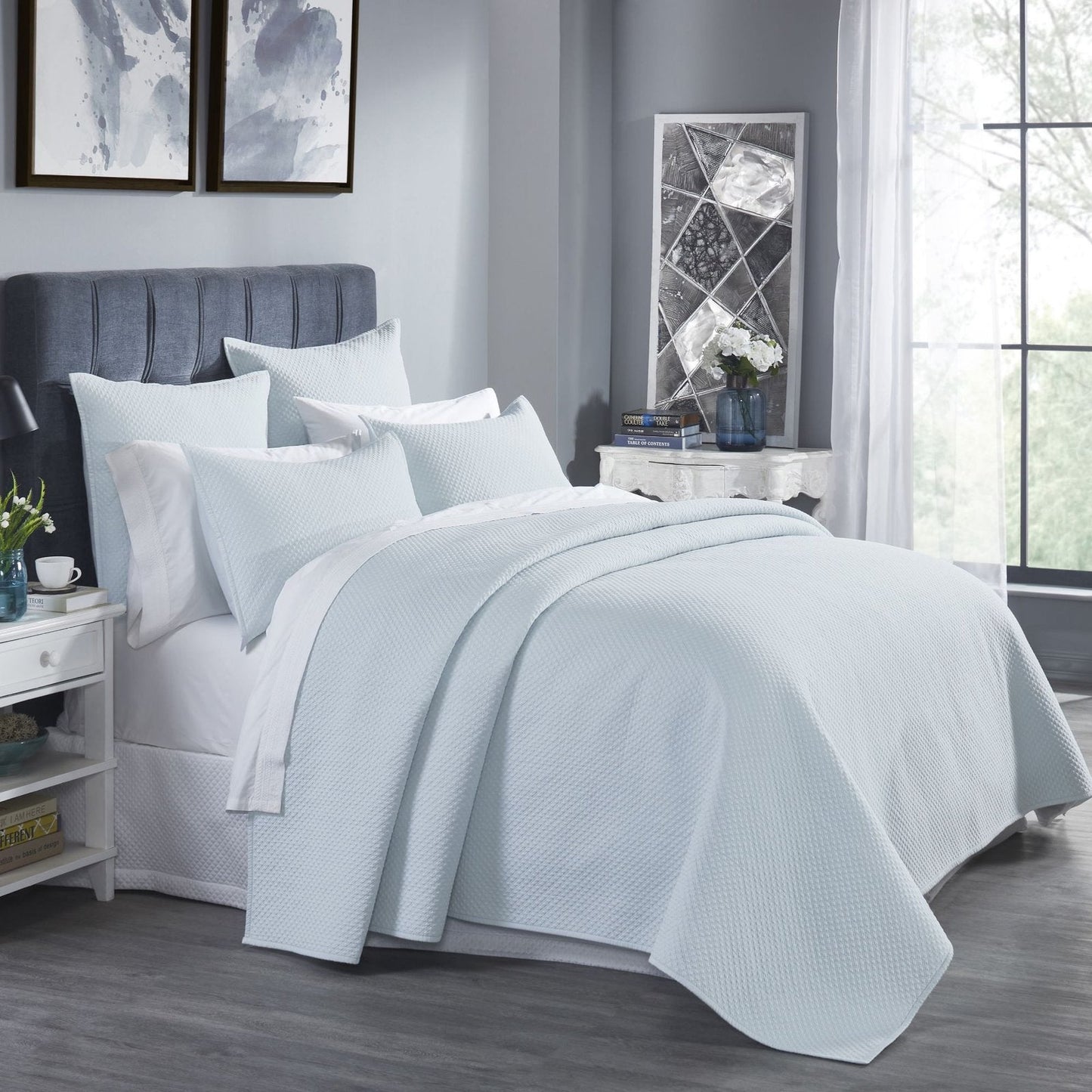 Velentina Diamond Quilted Sateen Coverlet