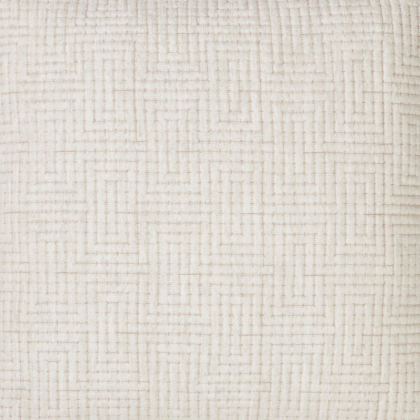 Maze Geometric Linen Coverlet Sham