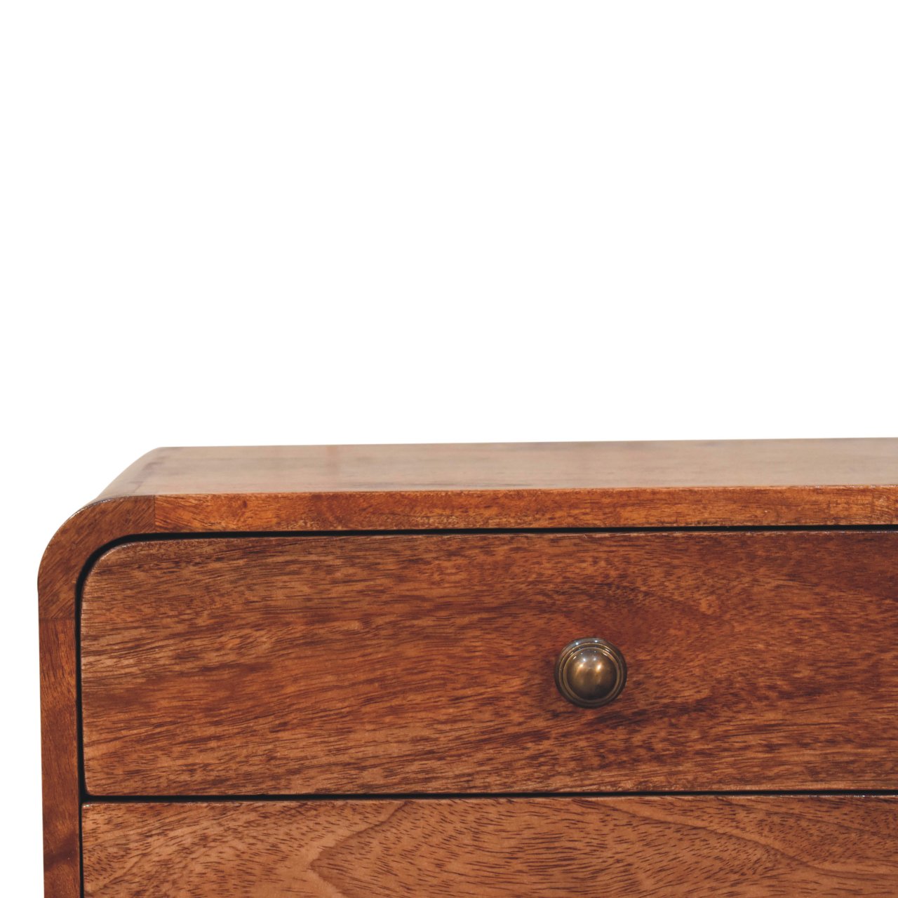 Solid Wood Honey Caramel Floating Bedside Table