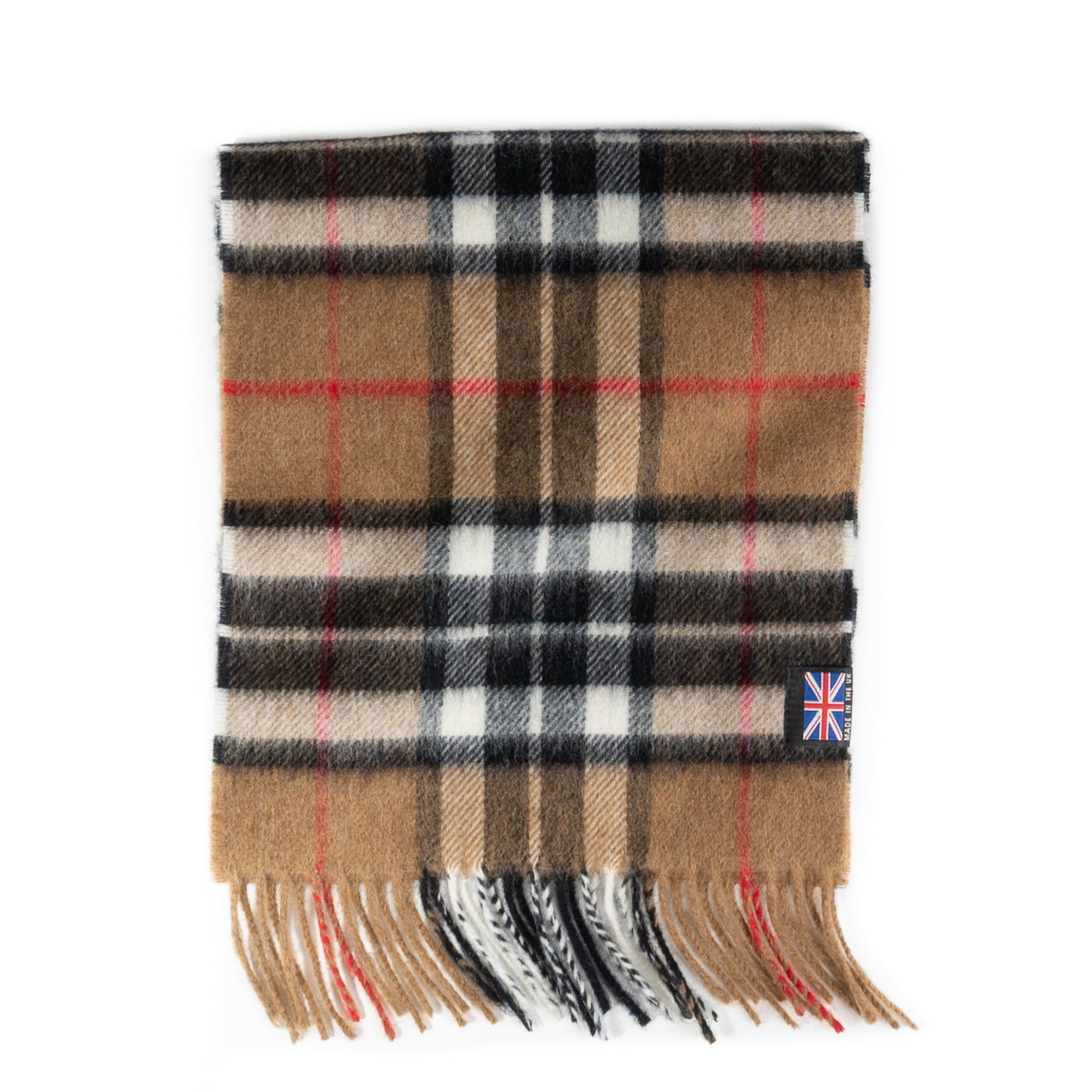 Prince of Scots Merino Lambswool Tartan Scarf (Thompson Camel)
