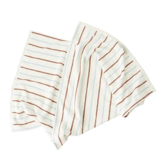 Raita Towel - Medium - Caramel / Ice Blue