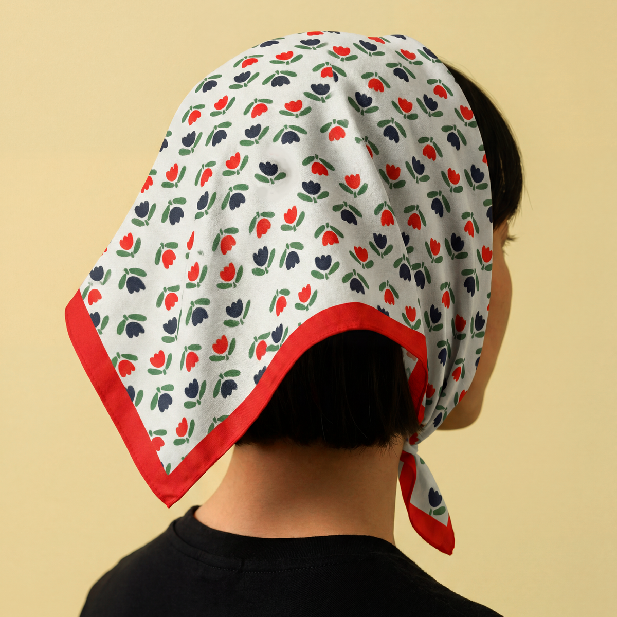 Red Tulip Cotton Bandana