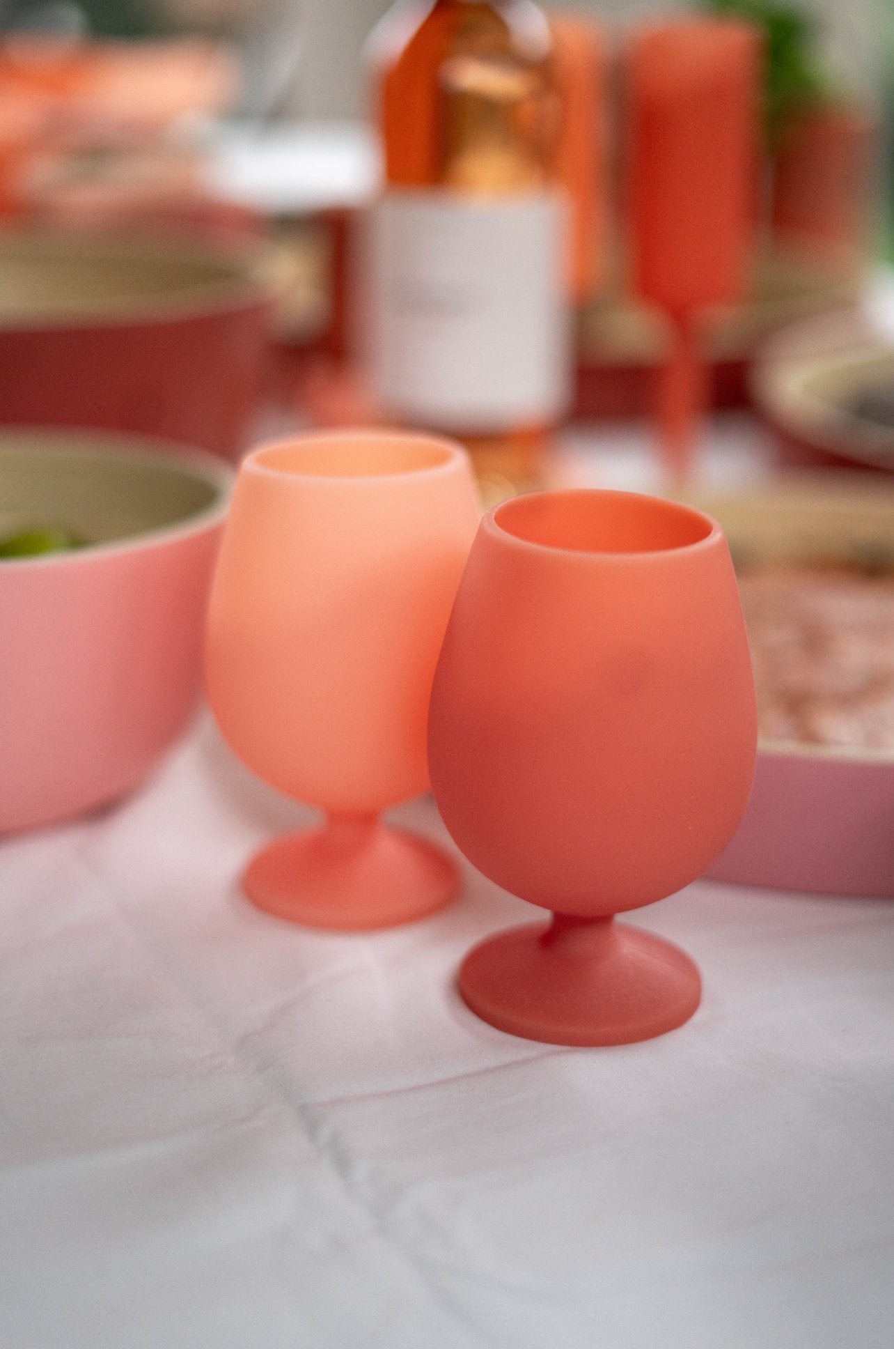 terra + peach | stemm | silicone unbreakable wine glasses