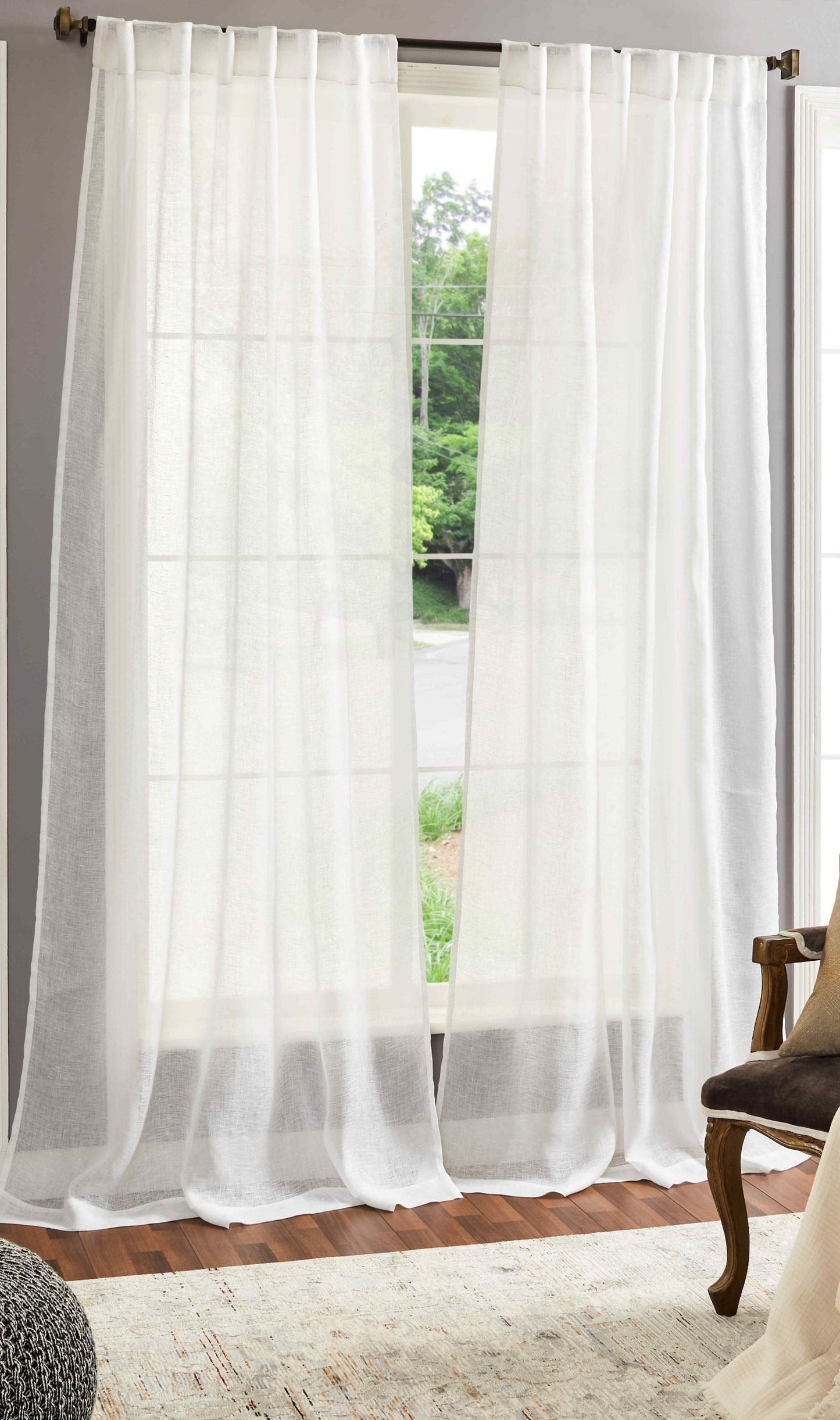 Harbor Sheer European Linen Drapes