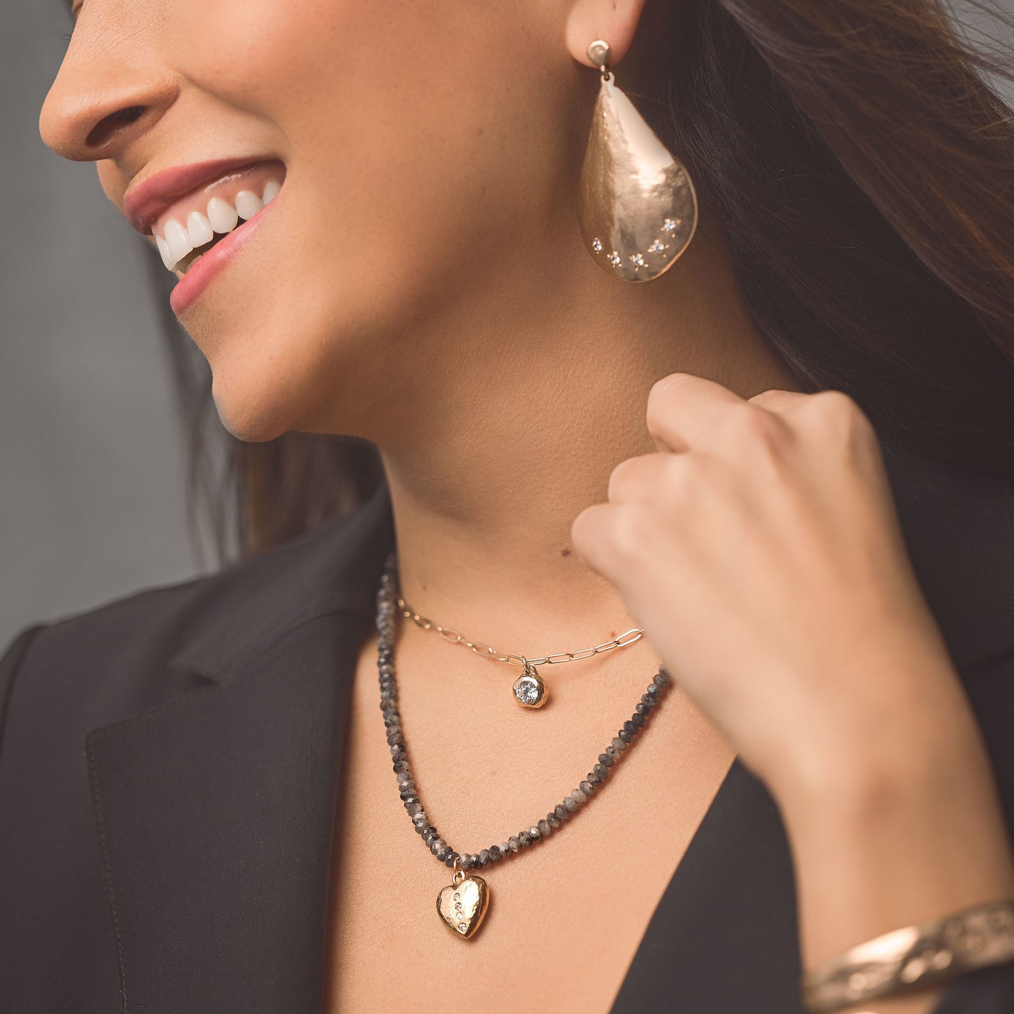 Shining Love, Night Sky Bronze Necklace