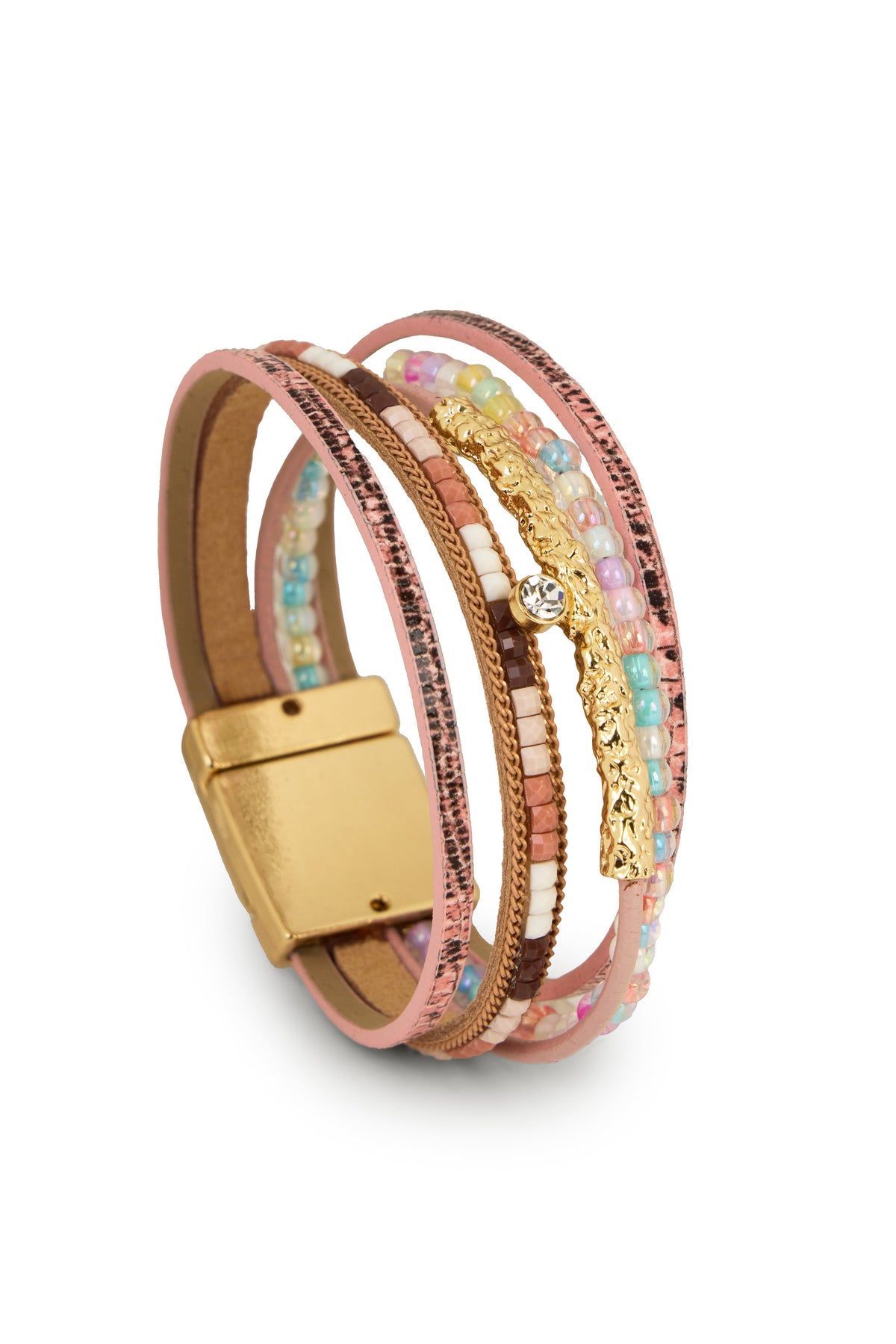 Bohemian Blush Layered Bracelet