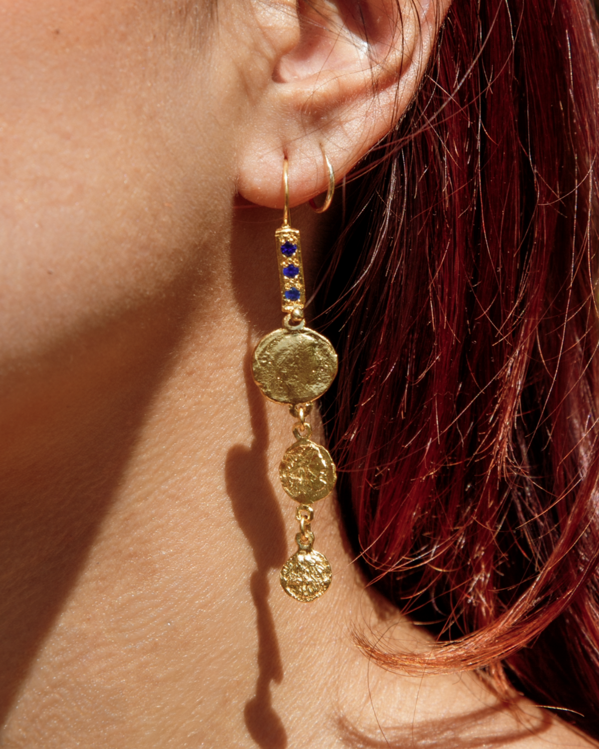 Little Lonely Sapphire Earrings