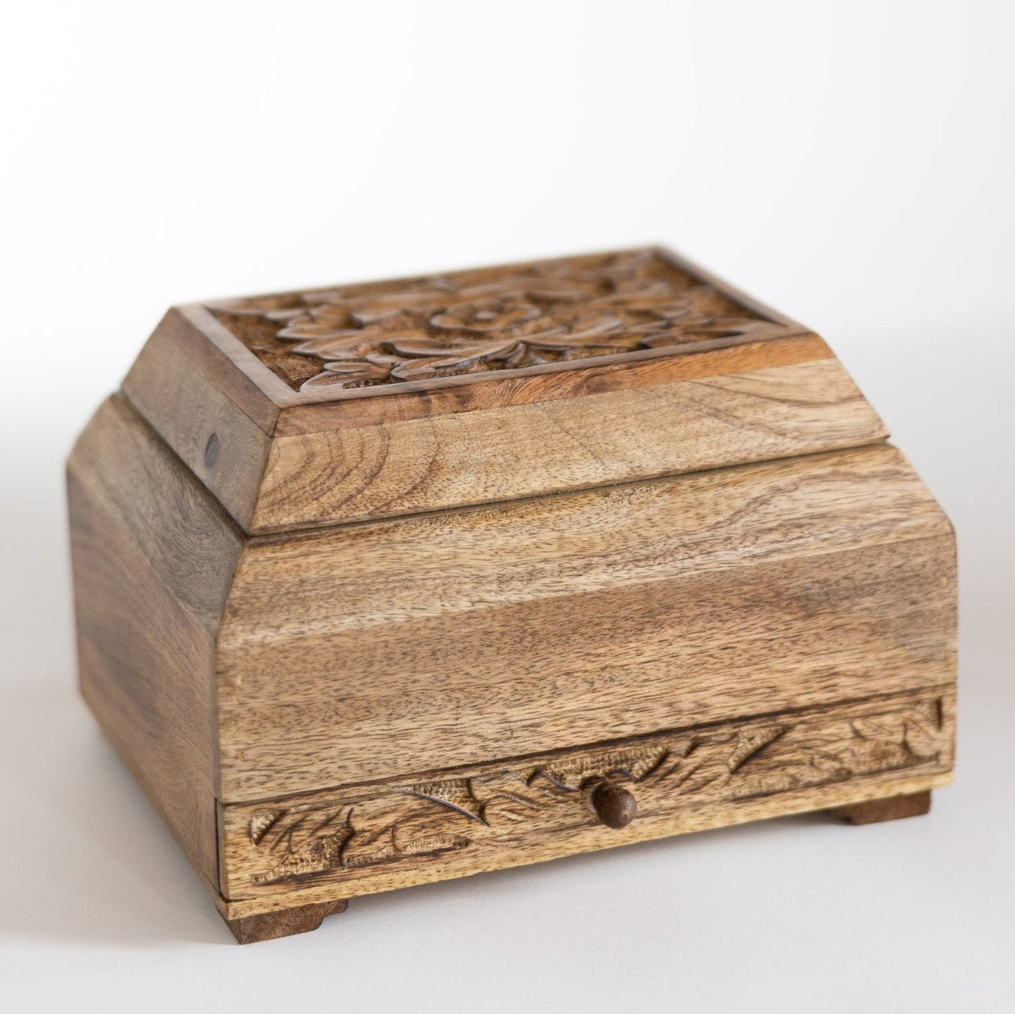 Phoolon Mango Wood Jewelry Box