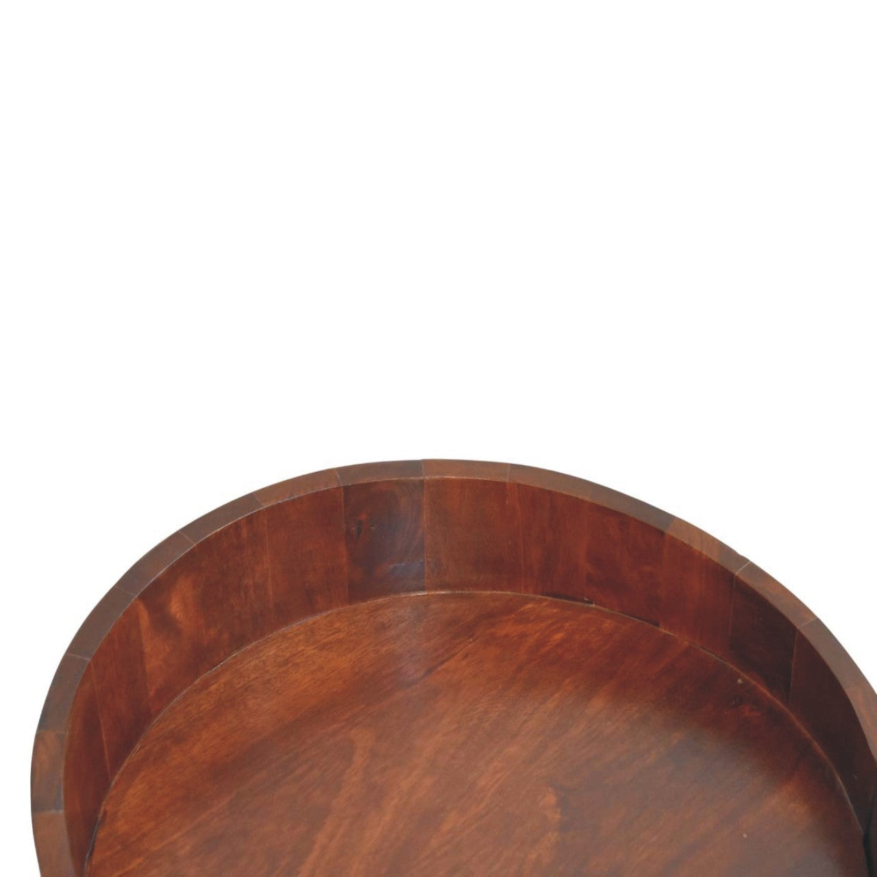Solid Wood Winewood Round Side Cabinet
