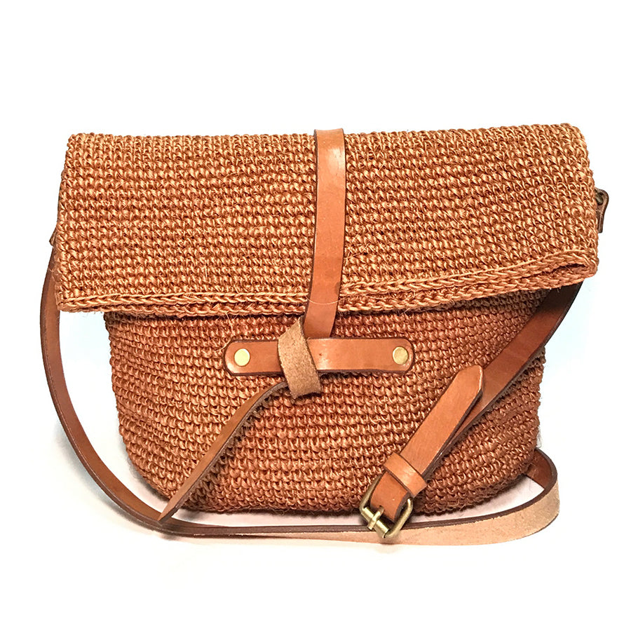 Carmen Woven Crossbody Bag | Orange