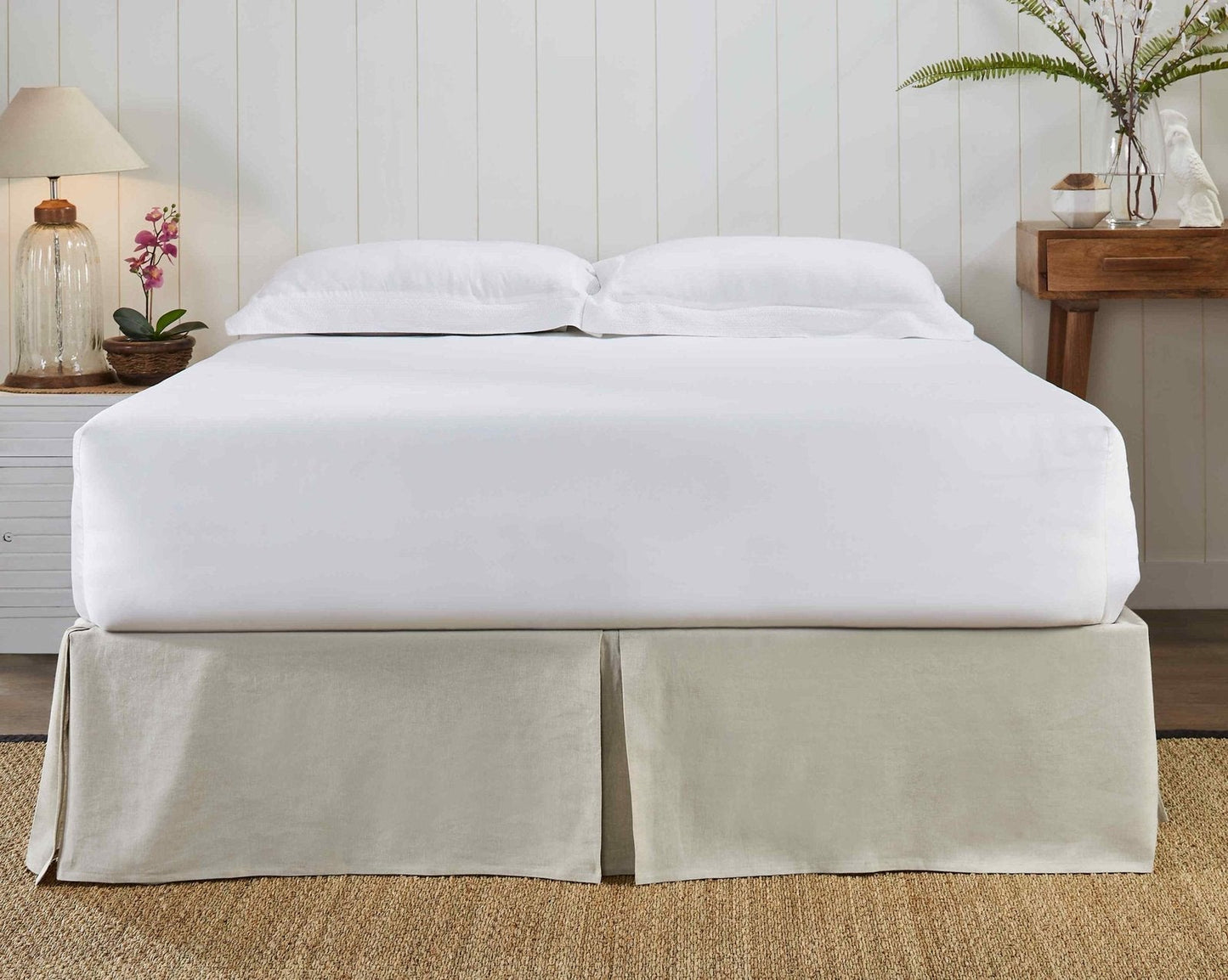 Zurich European Linen Box Pleat Bed Skirt