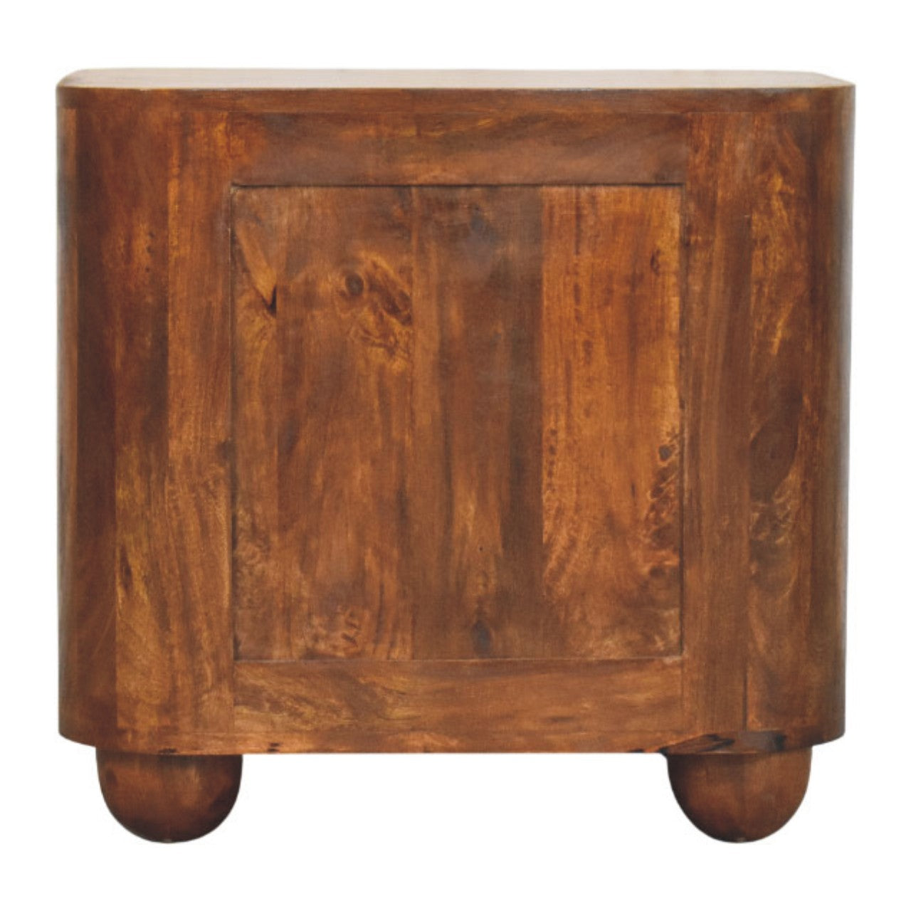 Solid Wood Ribera Bedside Table 2 Drawers Brown