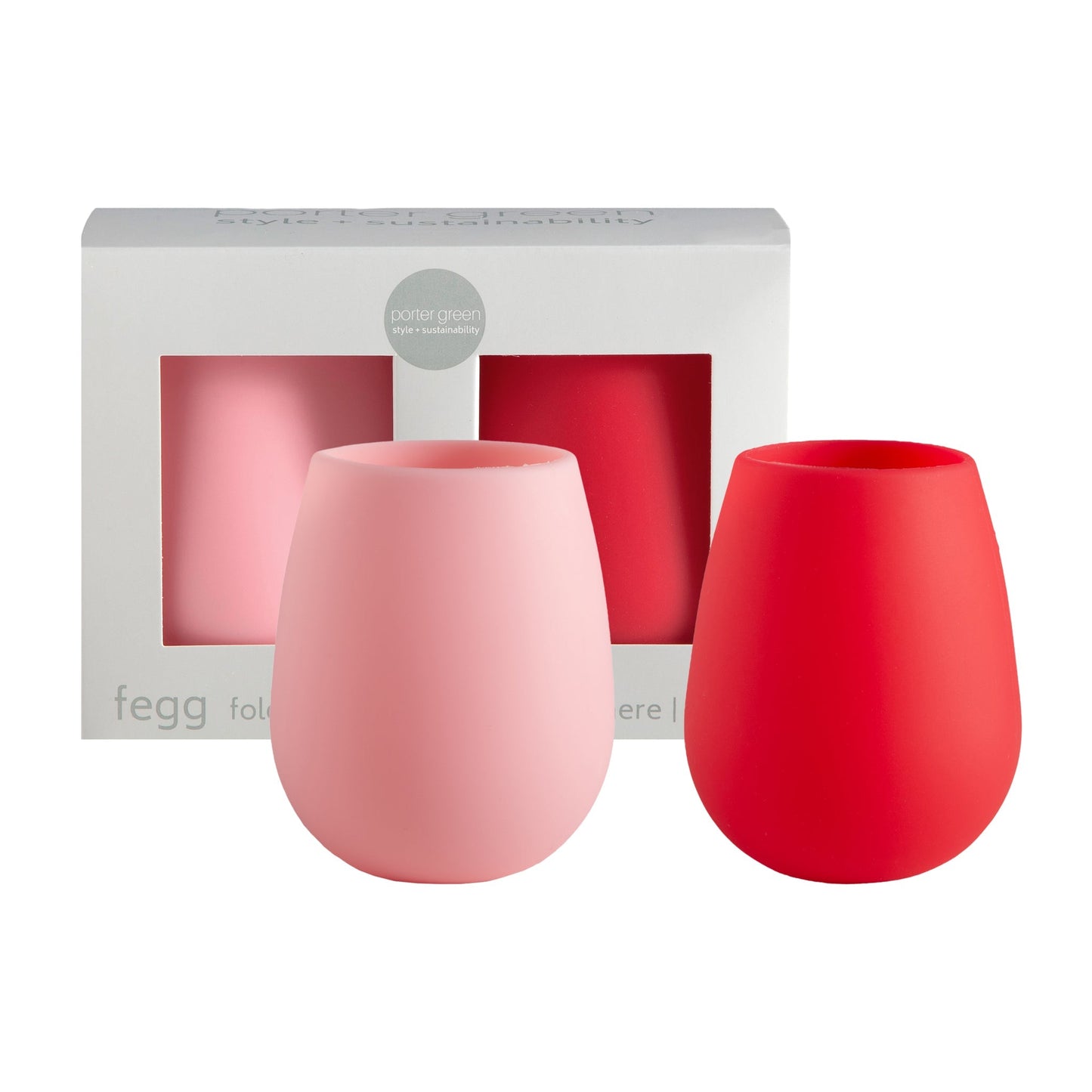 cherry + blush | fegg | silicone unbreakable glasses
