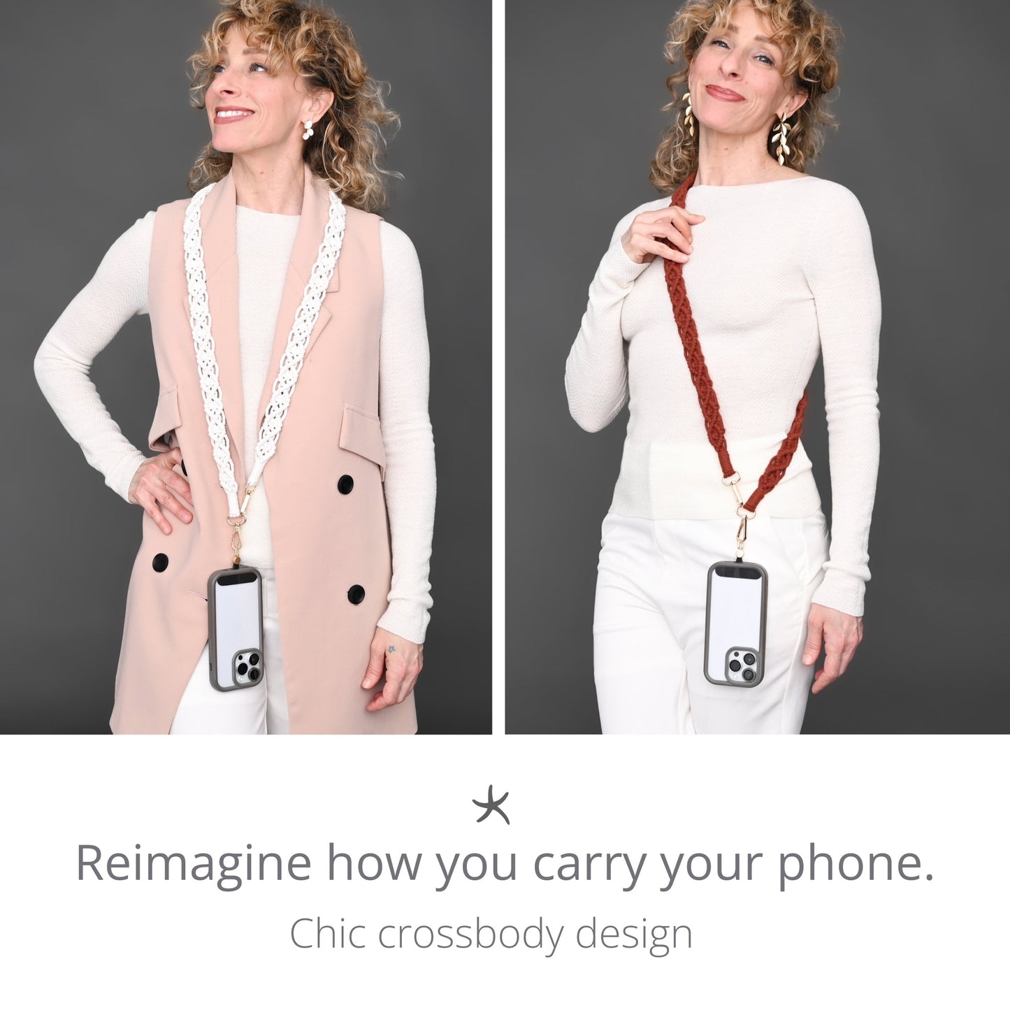 Wear Hope Macramé Crossbody Strap in Terra Cotta