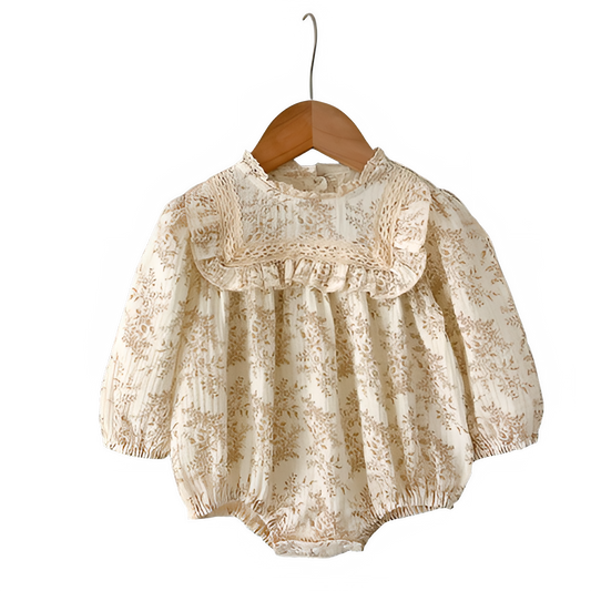 0-24M Spring Newborn Infant Baby Girls Romper Muslin Lapel Floral Rompers Kids One Piece Fashion Baby Clothing Newborn Jumpsuit