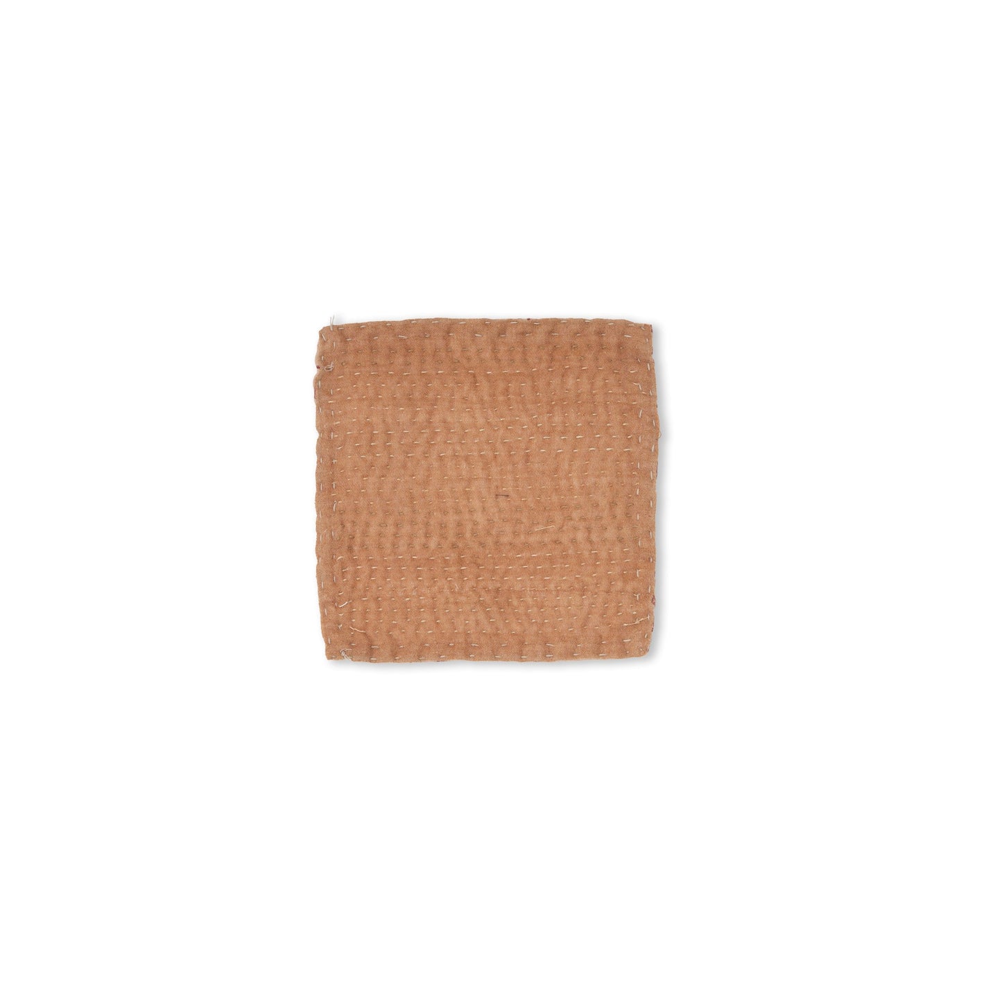 Mosaic Fray Patch  vintage Kantha Coaster - Shallot (Set of 2)