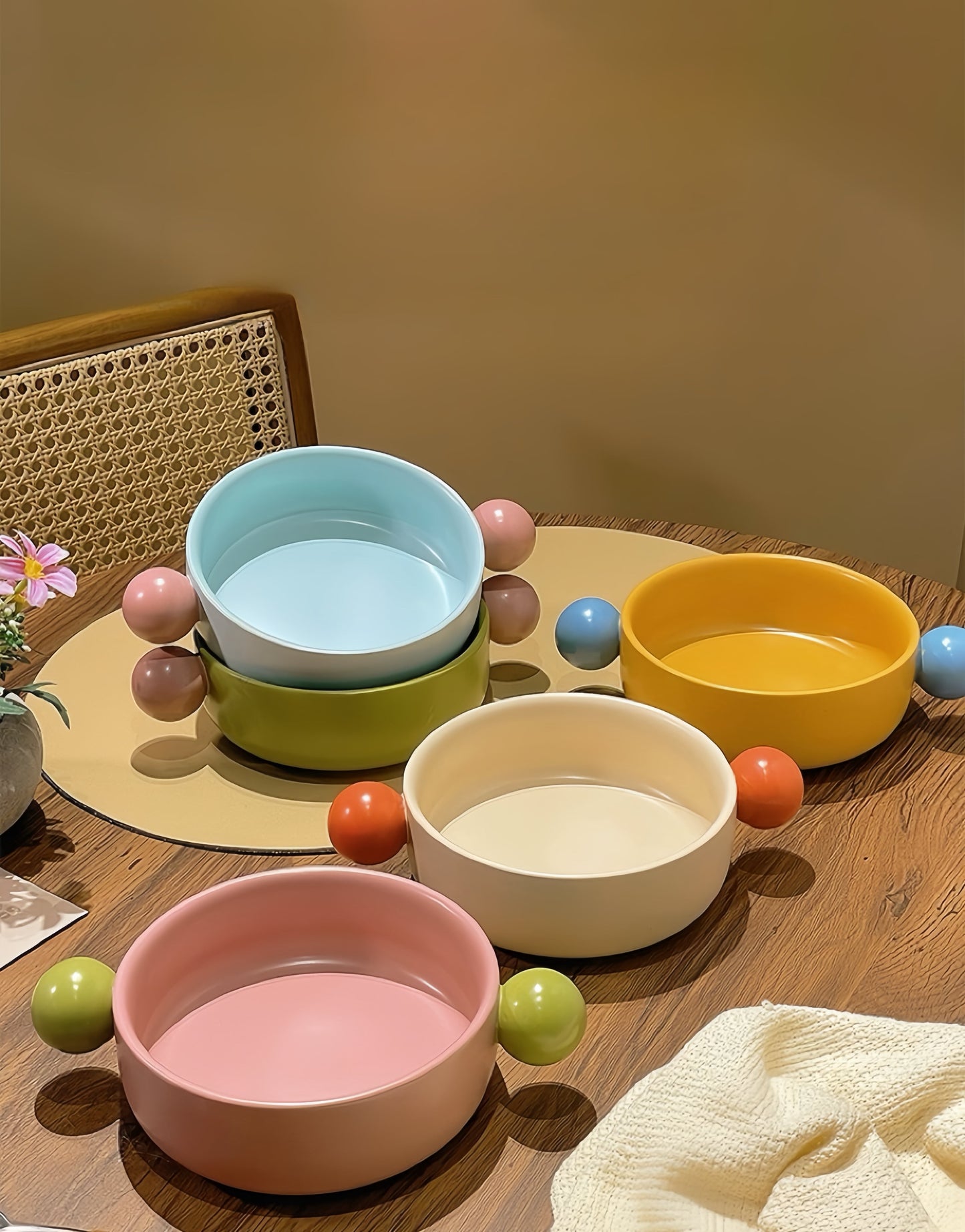 Small Gelato Serving Bowl - Cute Dopamine Whimsical Ceramic Dinnerware