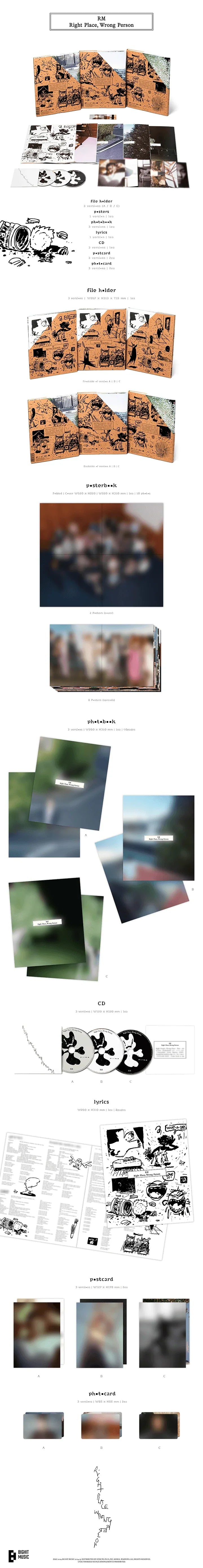 Rm 2nd Solo Album - Right Place, Wrong Person Photobook (Soundwave Lucky Draw Event)