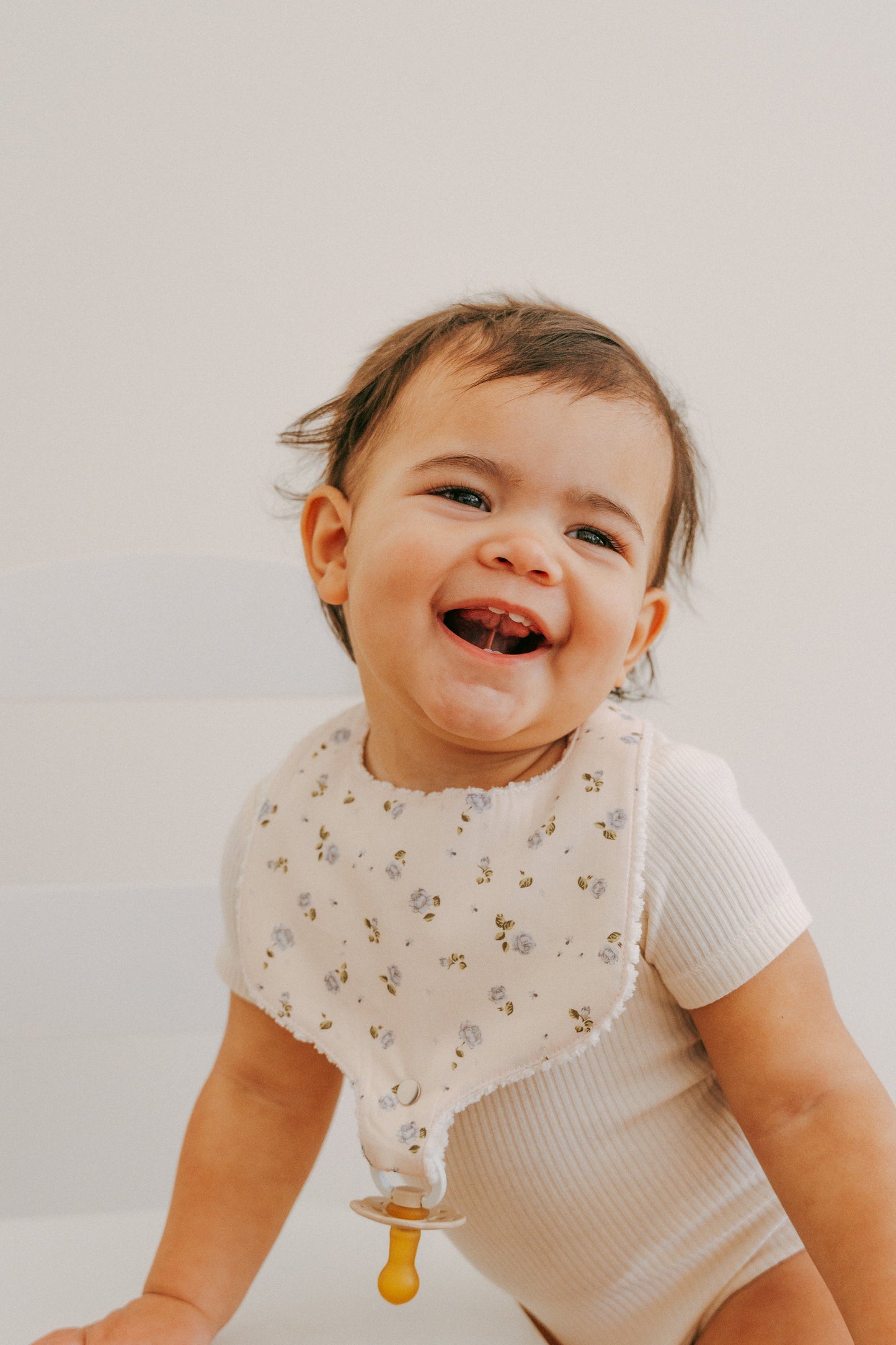 Soothe & Snap Pacifier Bib- Rosemilk Bloom