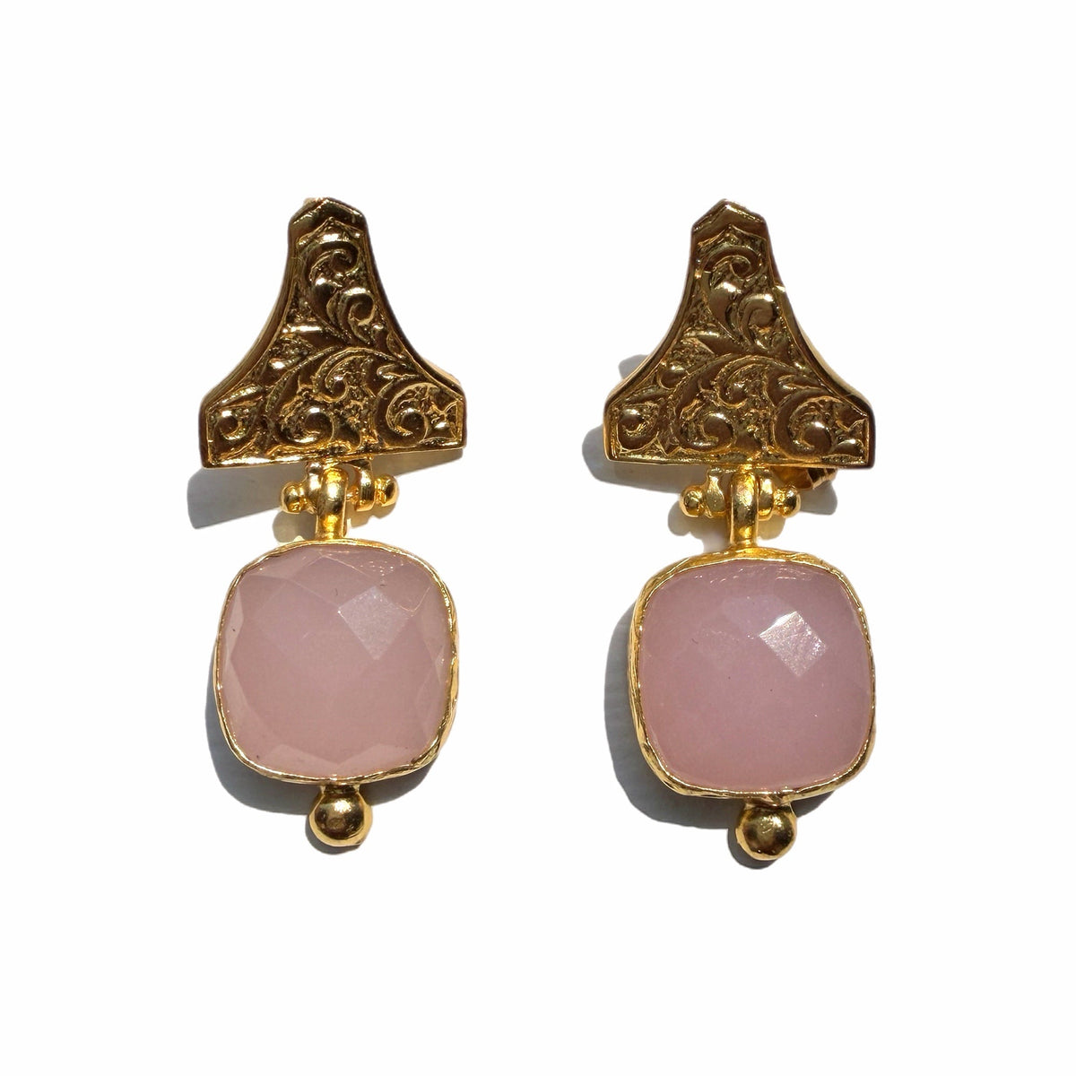 Sofya Rose Quartz Earrings