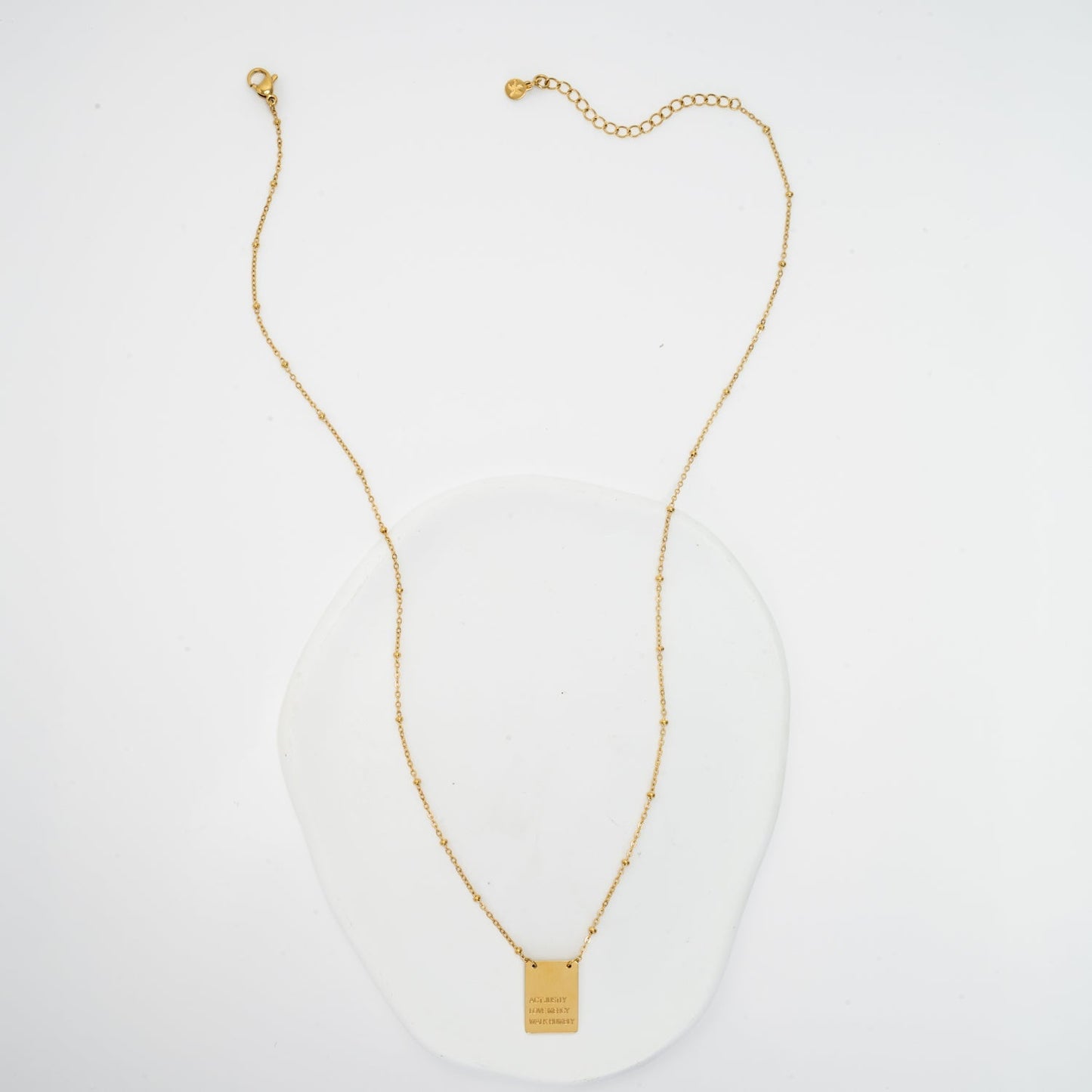 Act Justly Necklace in Gold