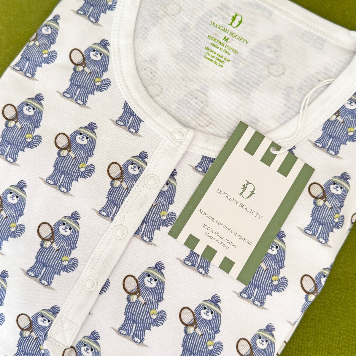 Tennis Dog Pima cotton pajamas