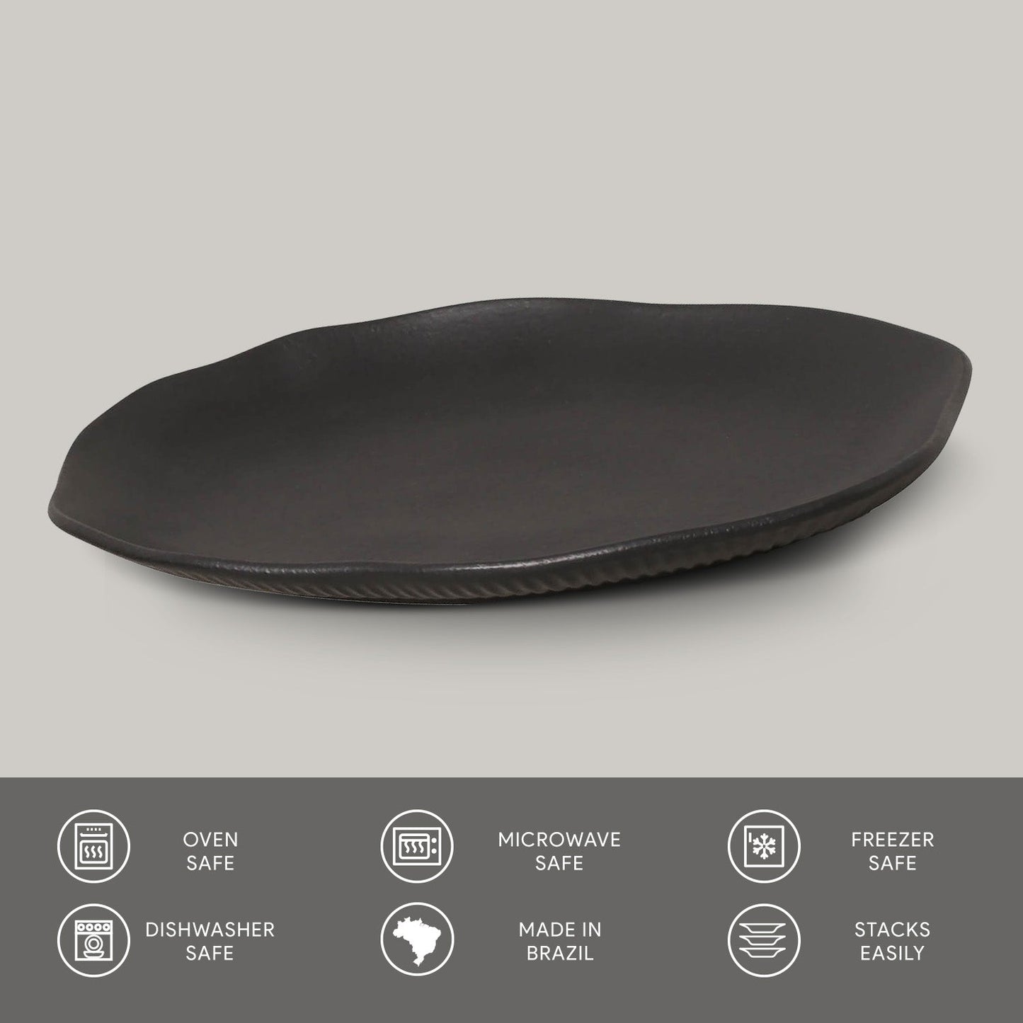 Shallow Bio Oval Platter Medium Set of 4