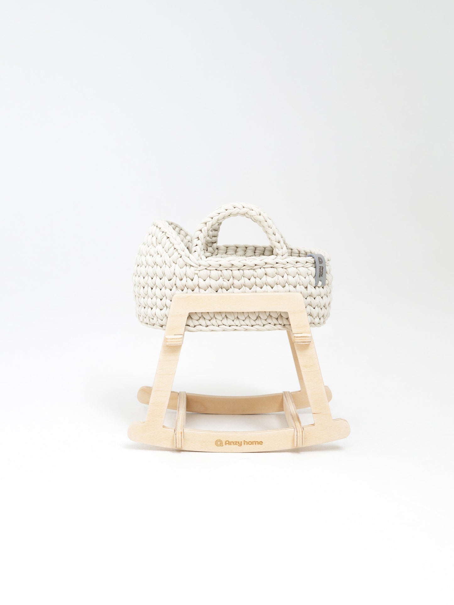 Mini Doll Moses Basket w/Rocking Stand