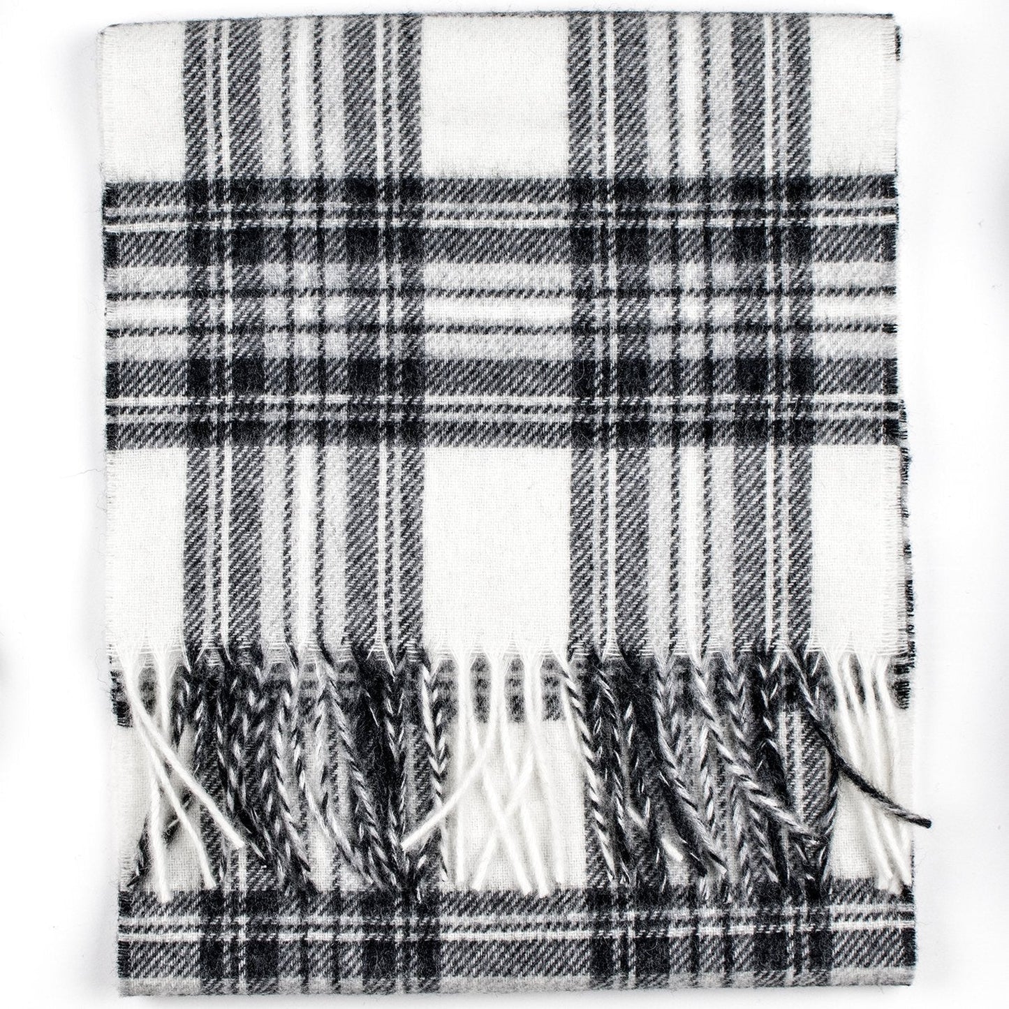 Prince of Scots Merino Lambswool Tartan Scarf (Dress Grey Stewart)