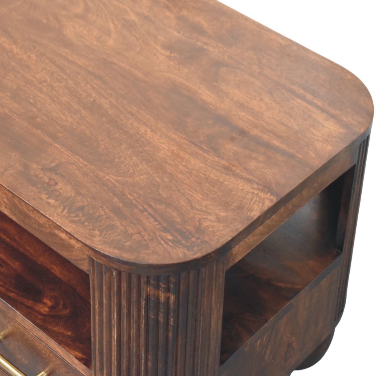 Solid Wood Sphere Leg Coffee Table