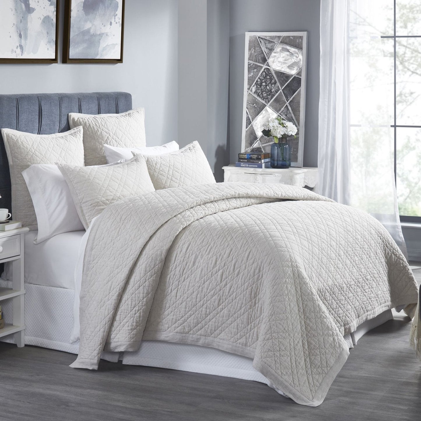 Chloe European Linen Coverlet