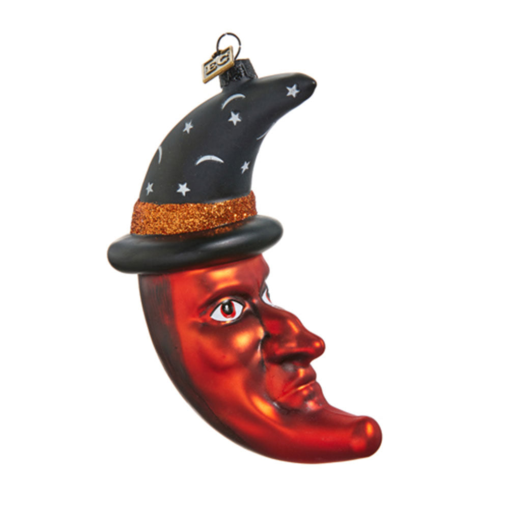 Witchy Moon w/ Hat Glass Ornament by Eric Cortina - Osadia Concept Store