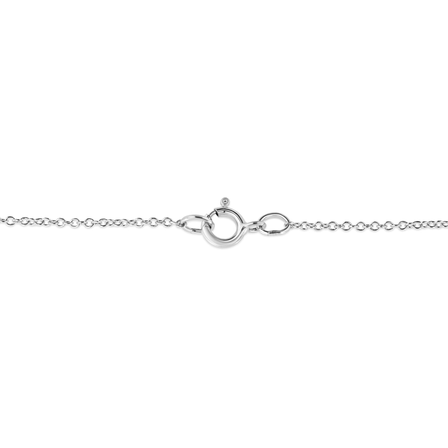 .925 Sterling Silver Pave-Set Diamond Accent Double Curve 18" Pendant Necklace (I-J Color, I1-I2 Clarity)
